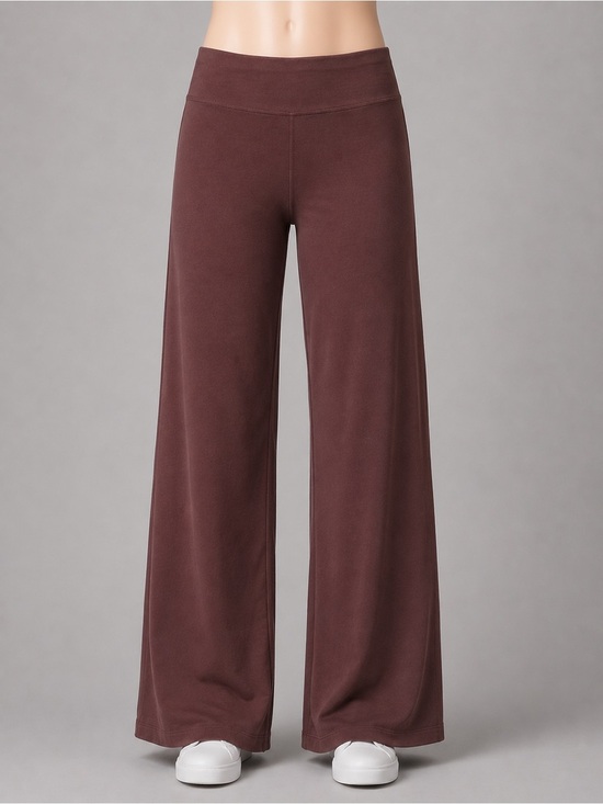 innerwave organics Pants - Inner Waves Organics Brown Wide Leg Lounge Pants Yoga Athleisure